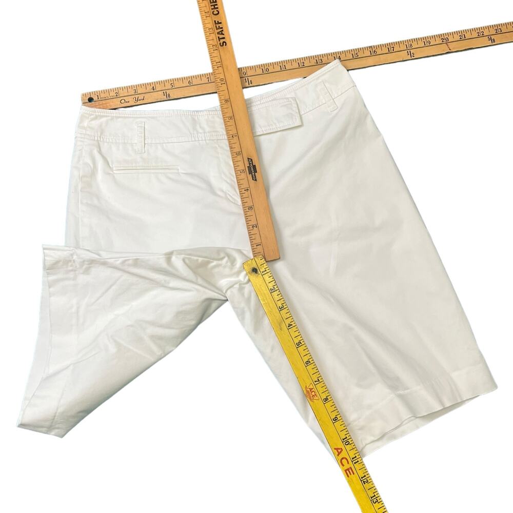 Ann Taylor LOFT lined white high rise chino shorts women's 4 - Picture 7 of 7